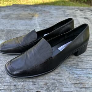 Etienne Aigner Shoes Women’s 8 N Casual Slip On Loafer Black Leather
